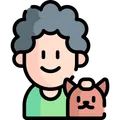 ilustración persona y perro